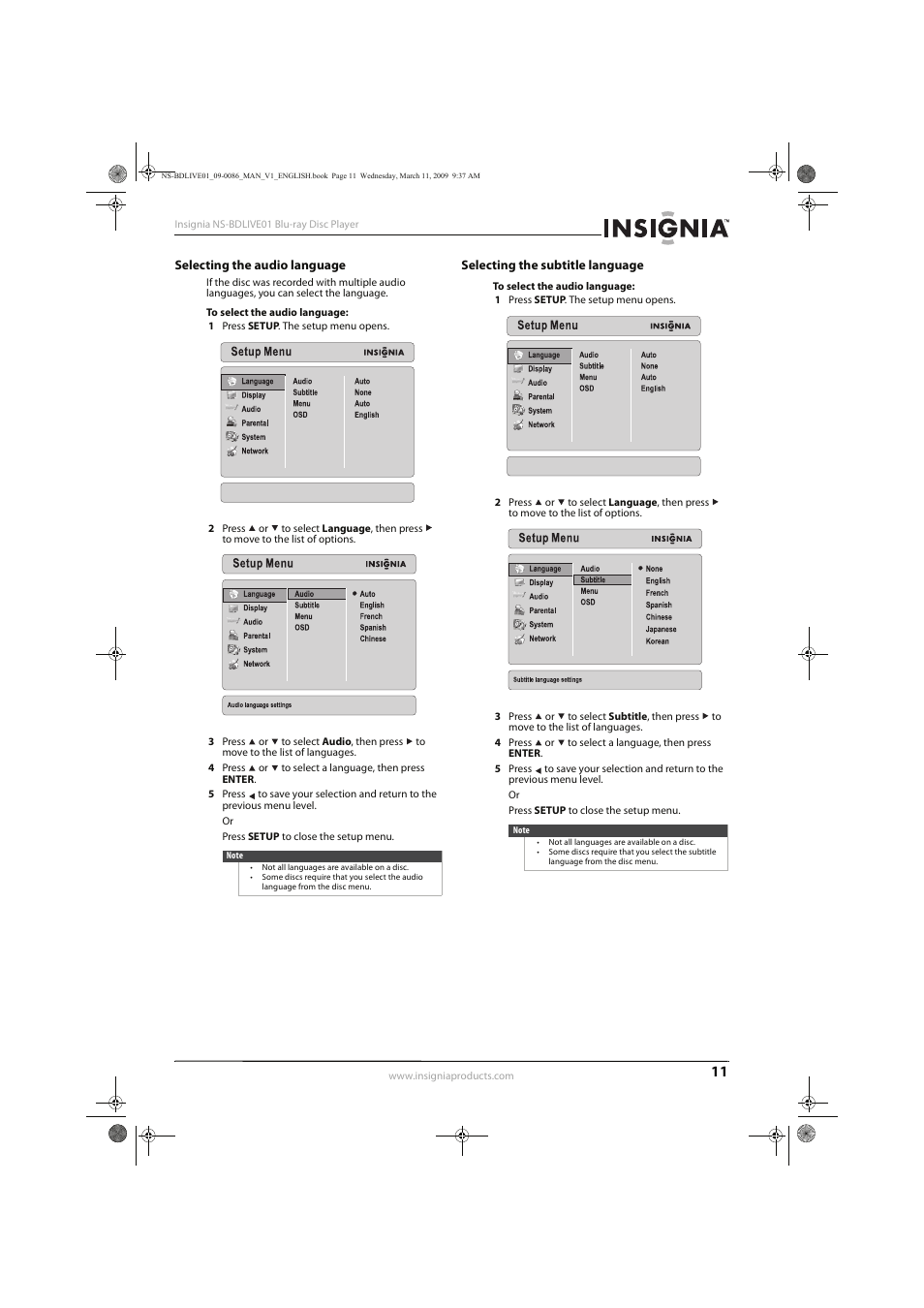 Insignia NS-BDLIVE01 User Manual | Page 15 / 36