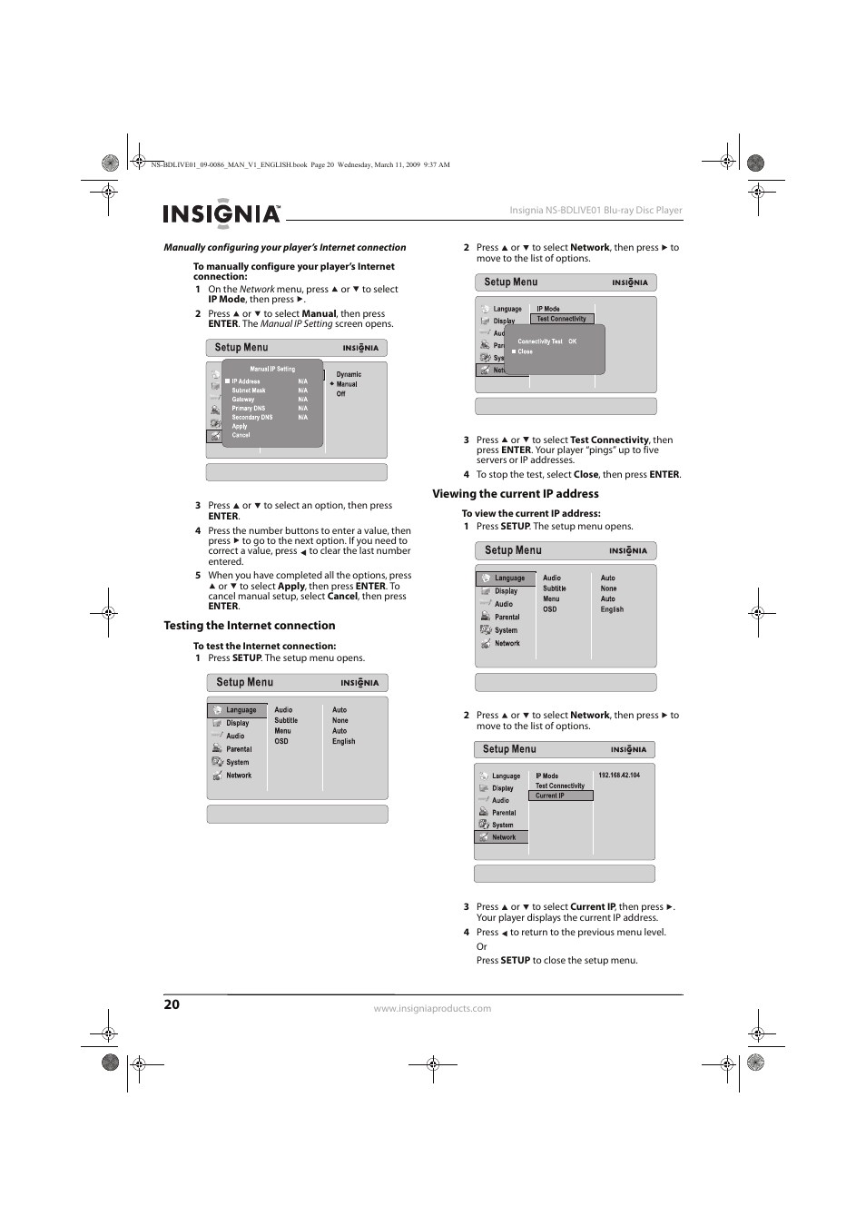 Insignia NS-BDLIVE01 User Manual | Page 24 / 36