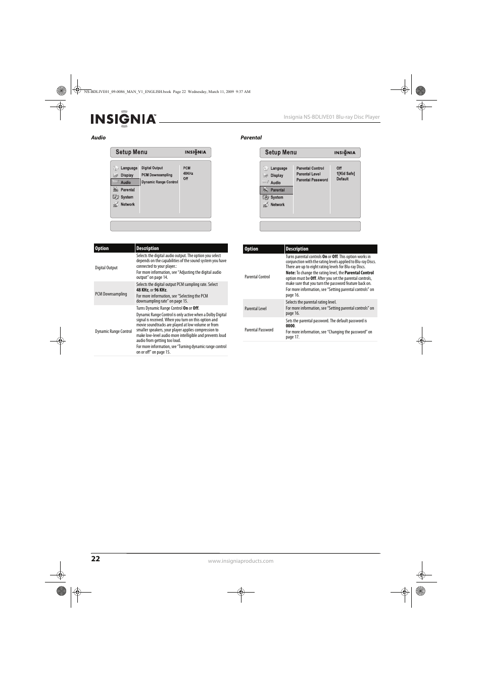 Insignia NS-BDLIVE01 User Manual | Page 26 / 36