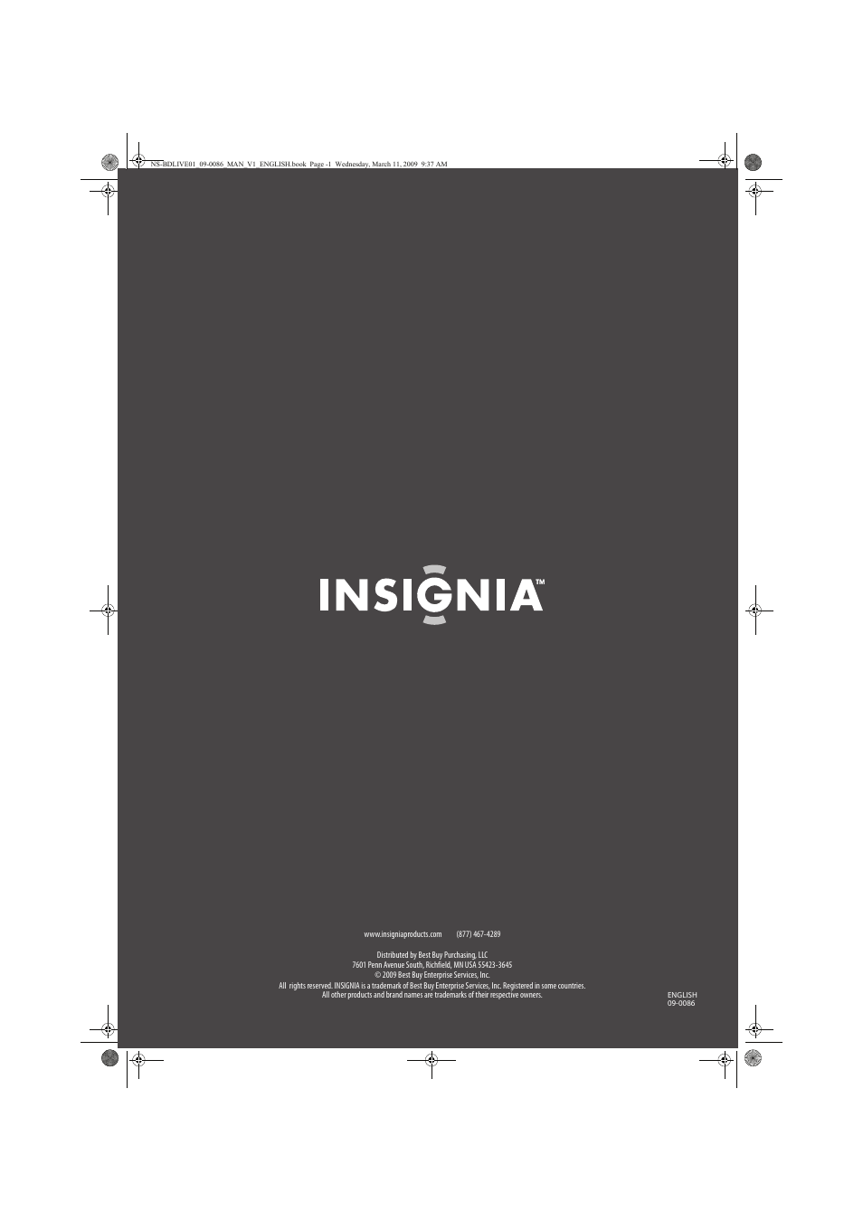 Insignia NS-BDLIVE01 User Manual | Page 36 / 36