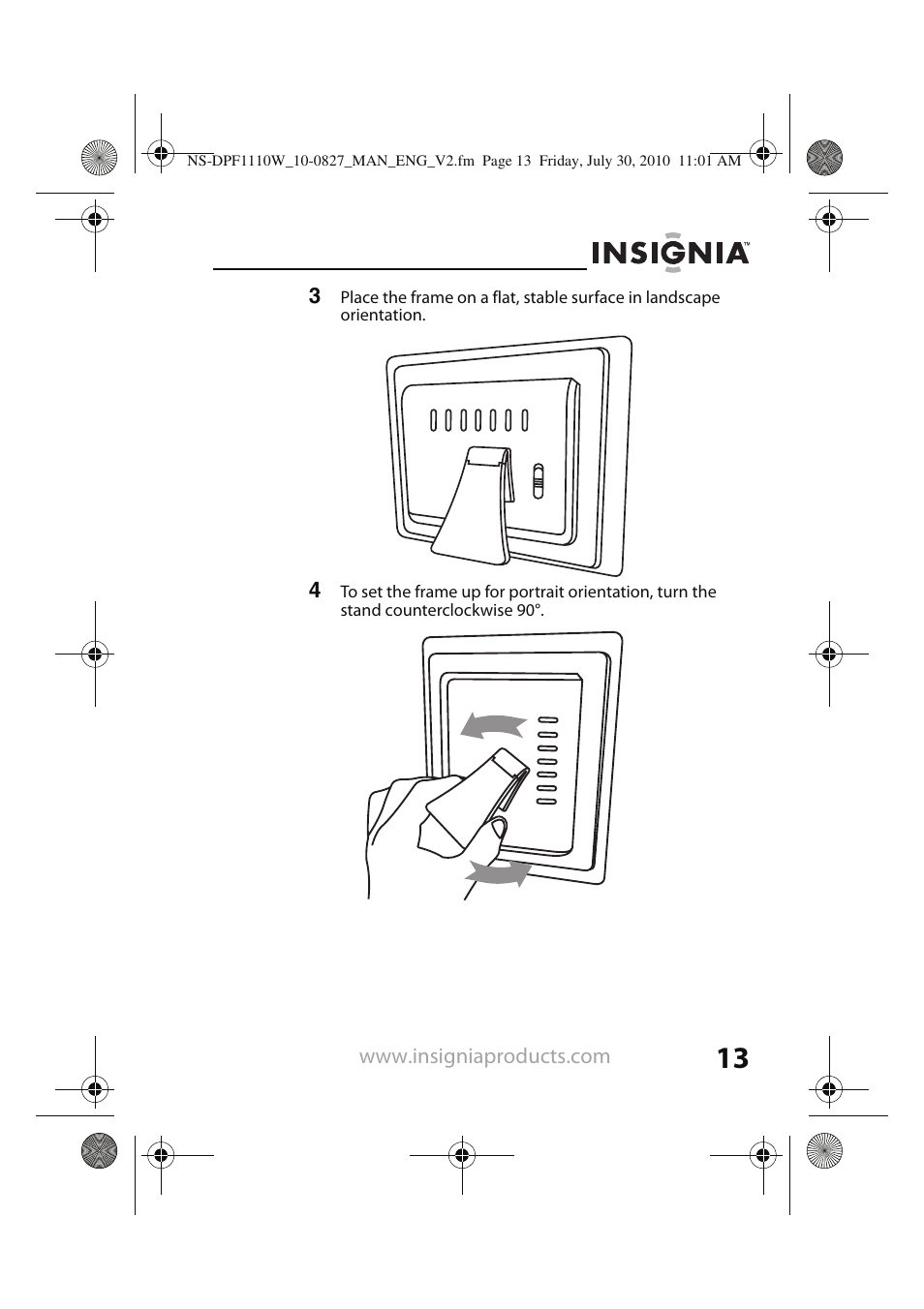 Insignia NS-DPF1110W User Manual | Page 13 / 40