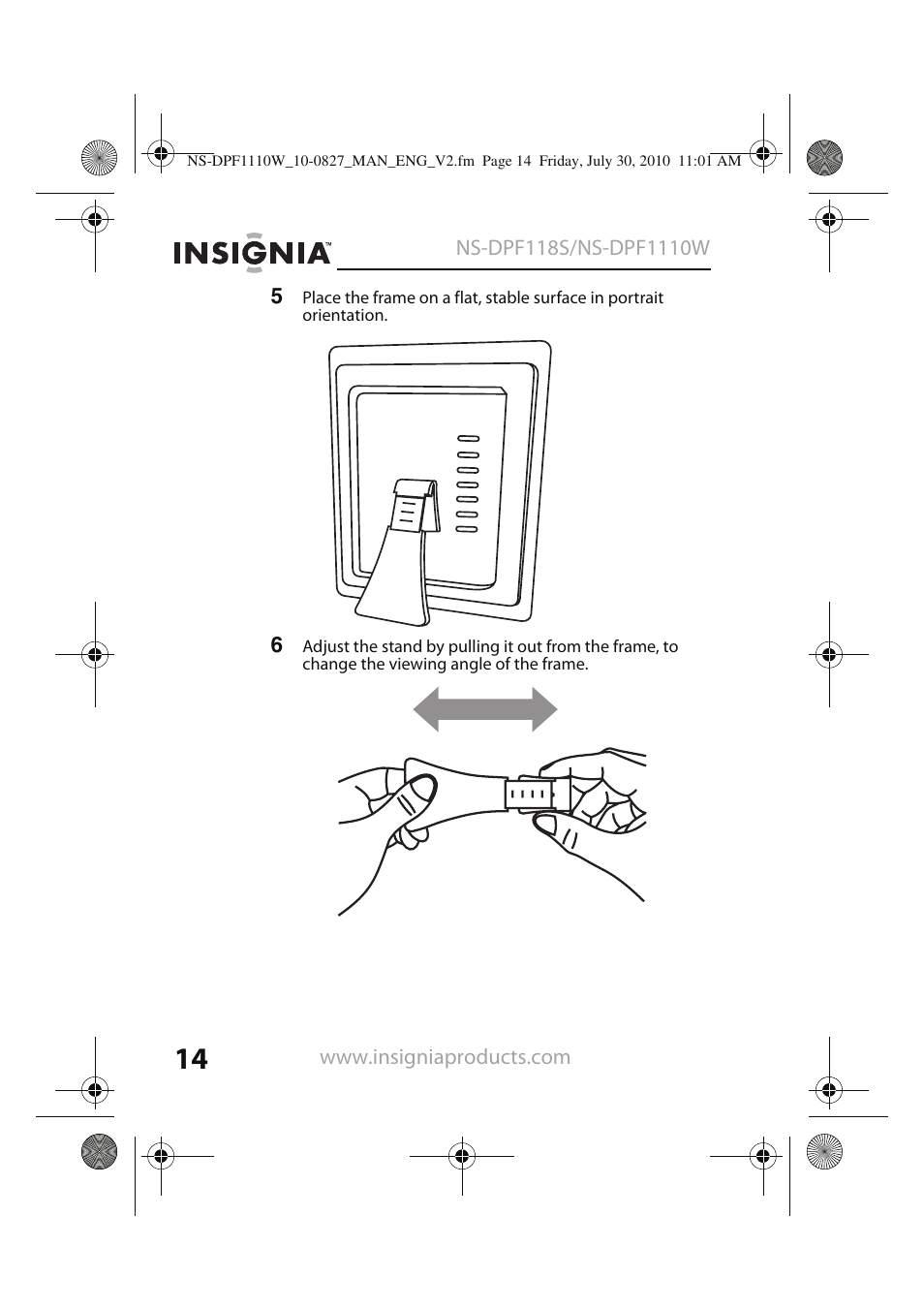Insignia NS-DPF1110W User Manual | Page 14 / 40