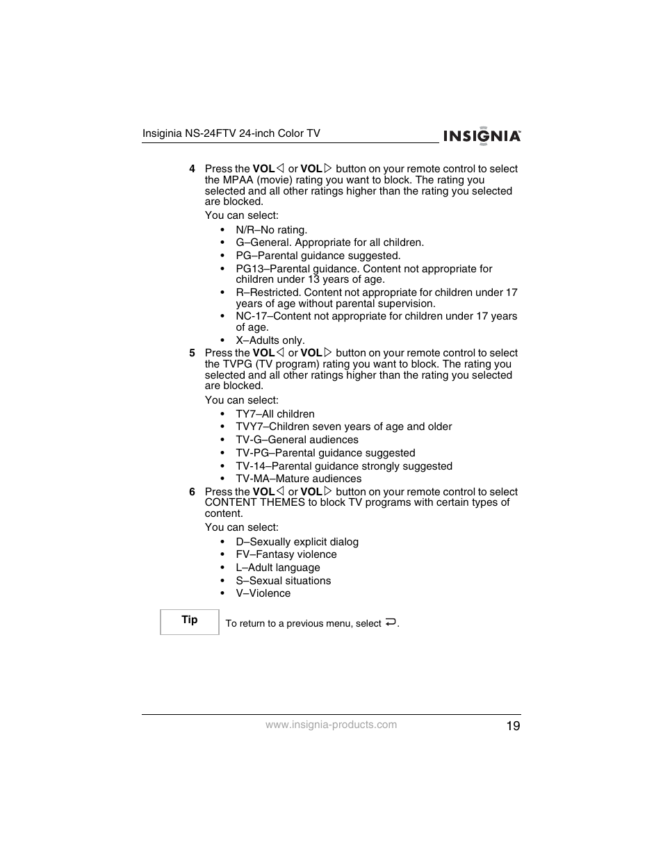 Insignia NS-24FTV User Manual | Page 20 / 90
