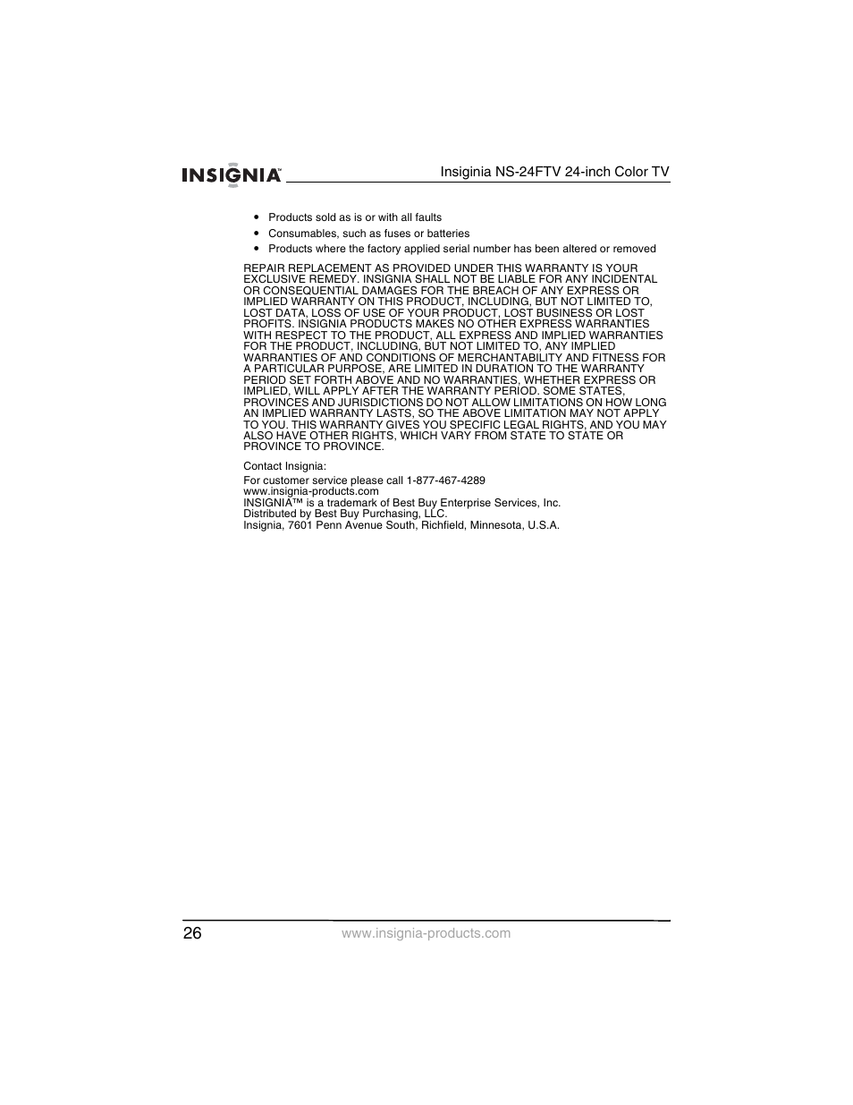 Insignia NS-24FTV User Manual | Page 27 / 90