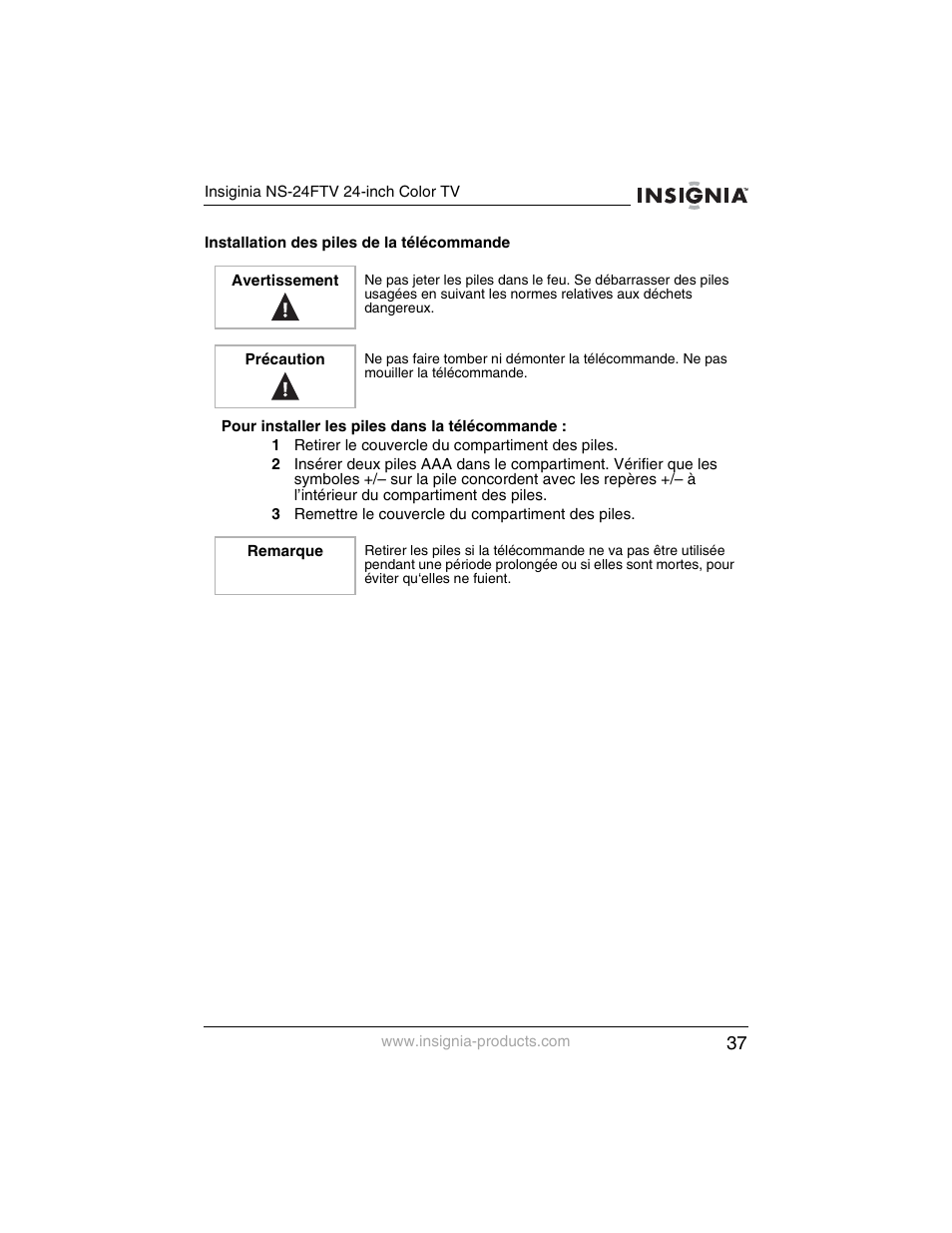 Insignia NS-24FTV User Manual | Page 38 / 90