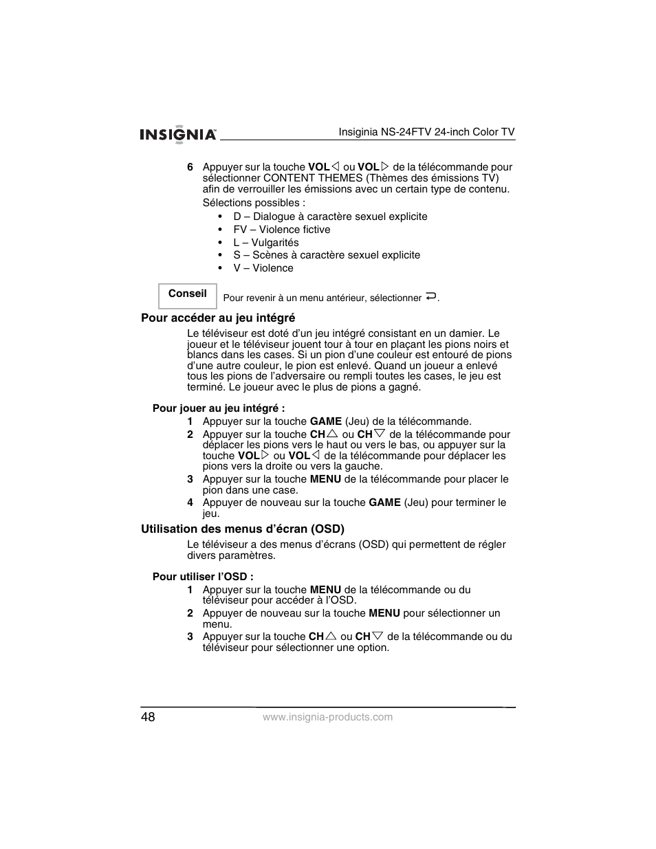 Insignia NS-24FTV User Manual | Page 49 / 90