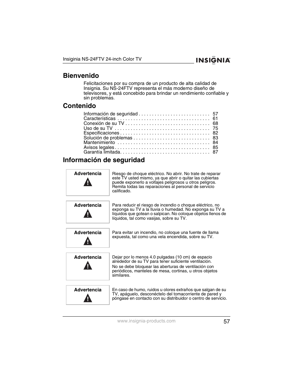 Insignia NS-24FTV User Manual | Page 58 / 90