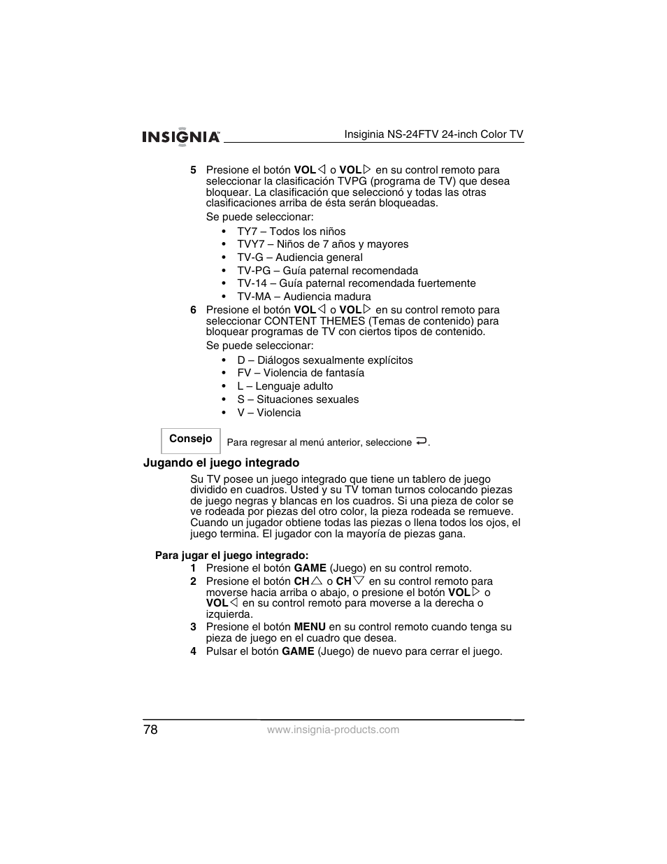 Insignia NS-24FTV User Manual | Page 79 / 90