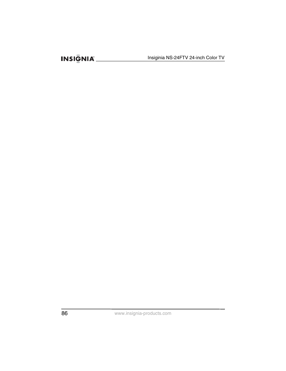 Insignia NS-24FTV User Manual | Page 87 / 90