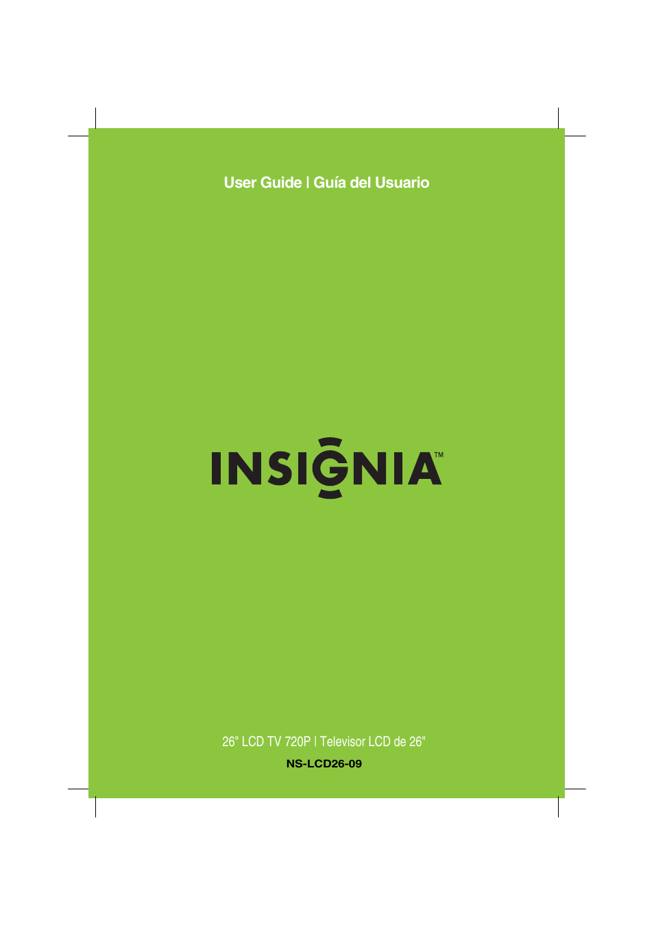 Insignia NS-LCD26-09 User Manual | 40 pages