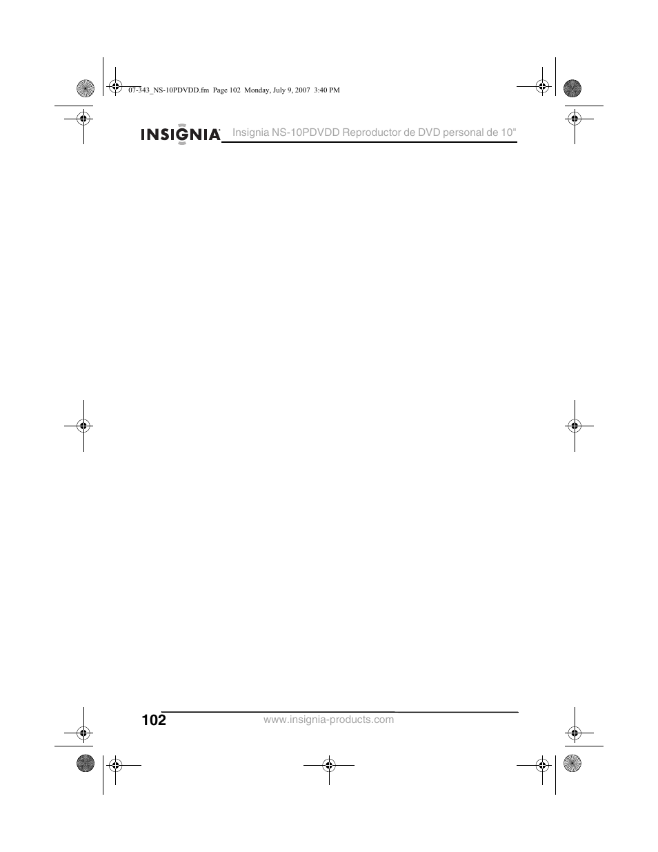 Insignia NS-10PDVDD User Manual | Page 104 / 108
