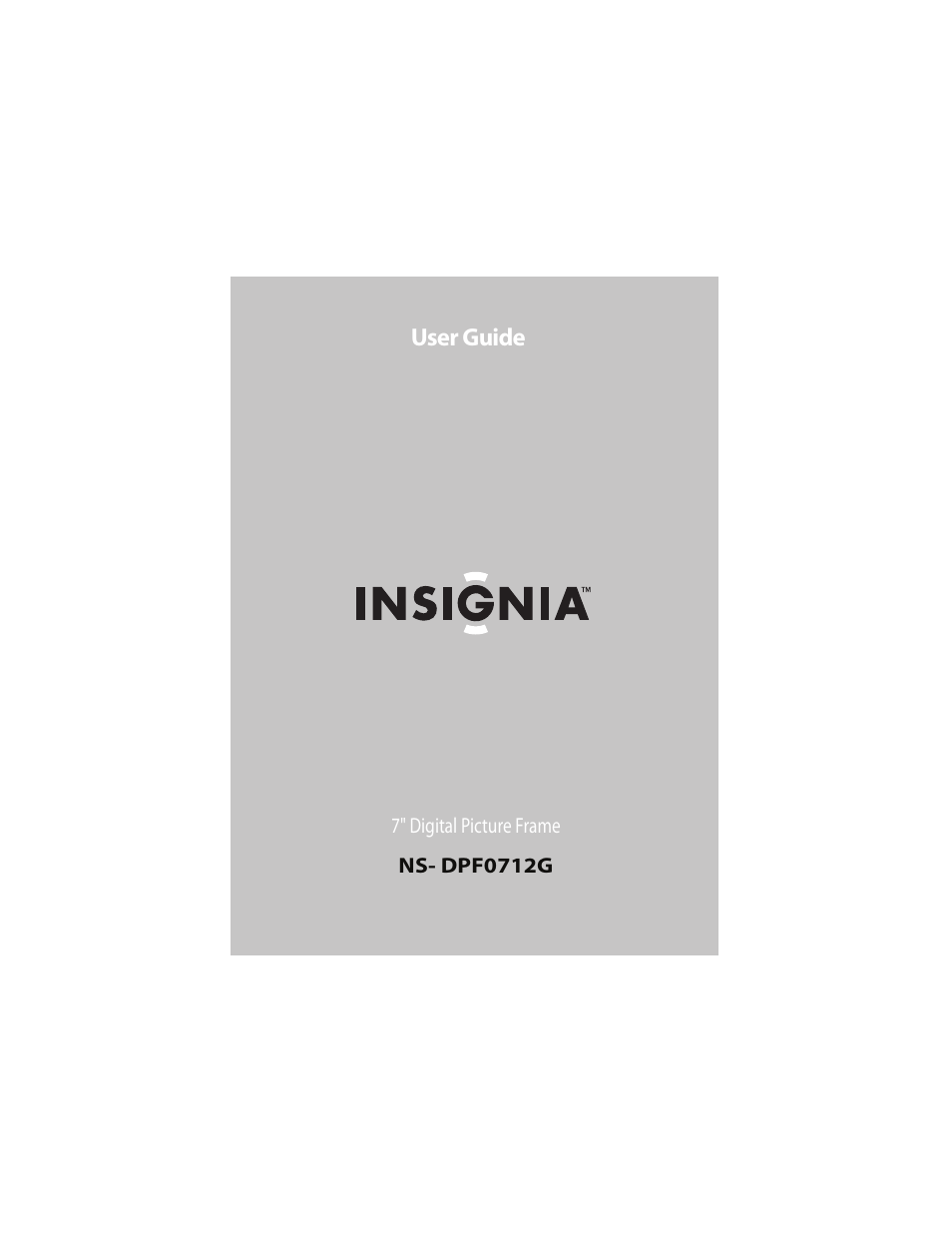 Insignia NS- DPF0712G User Manual | 36 pages