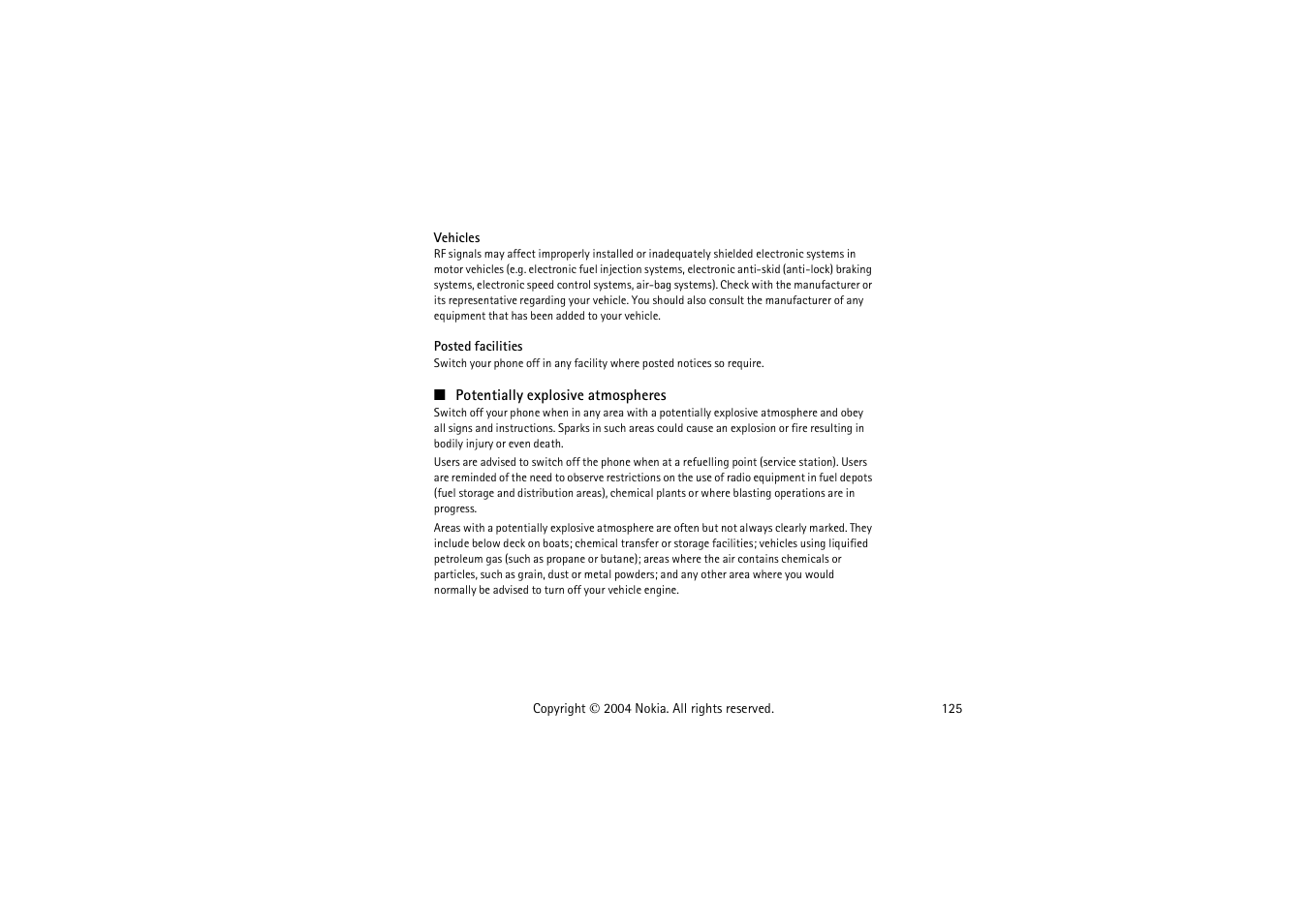 Nokia 3120  EN User Manual | Page 125 / 129