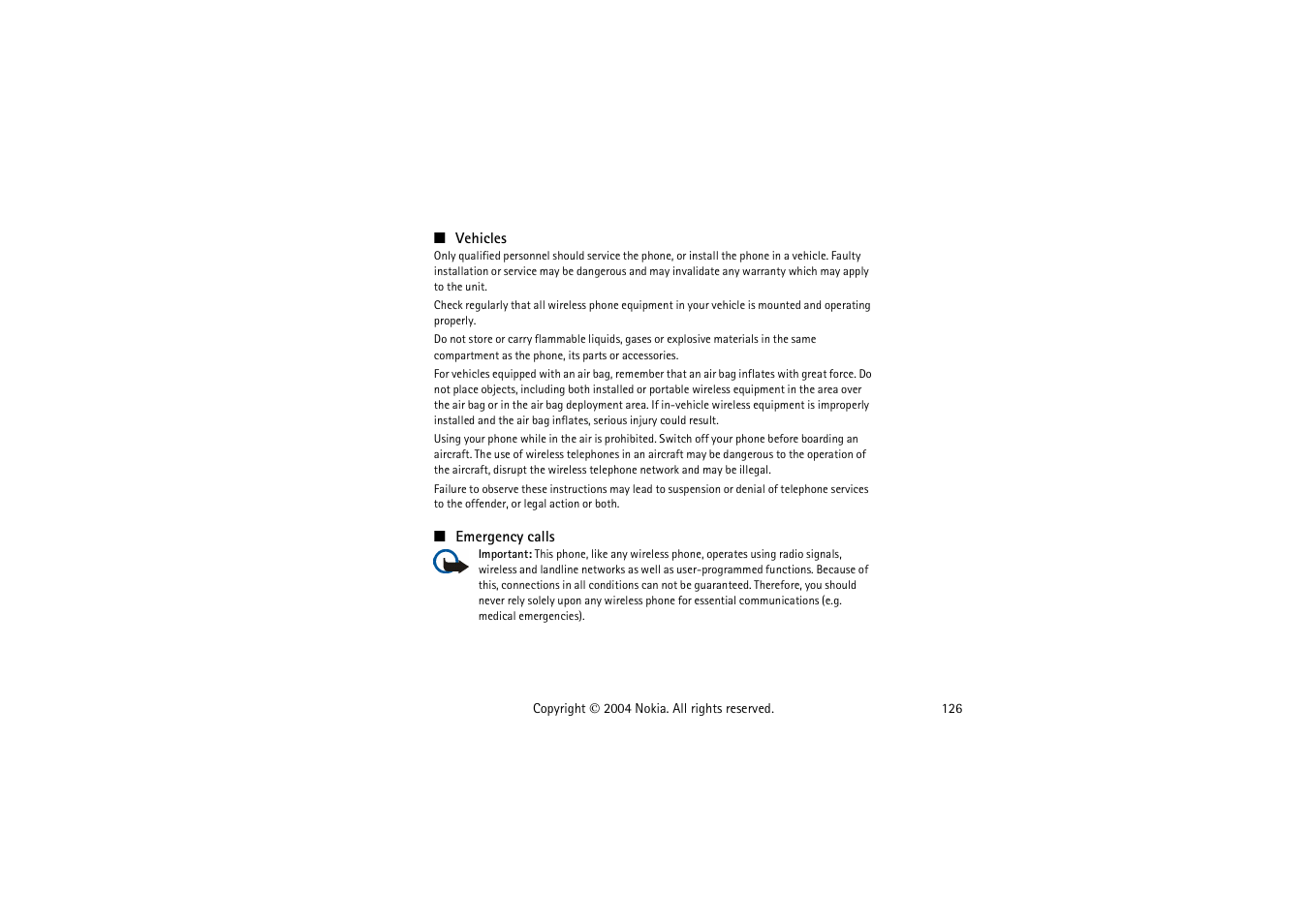 Nokia 3120  EN User Manual | Page 126 / 129