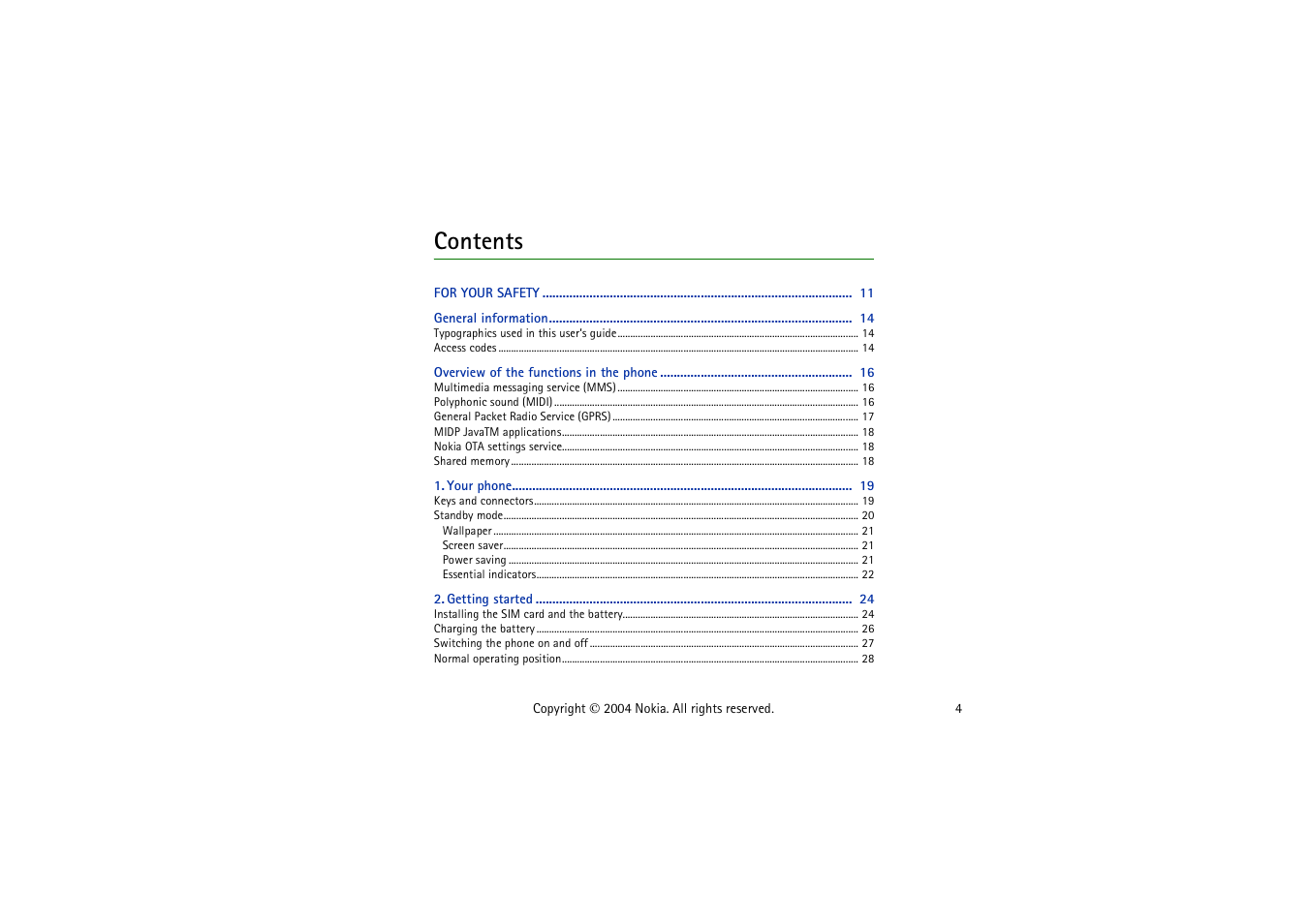 Nokia 3120  EN User Manual | Page 4 / 129
