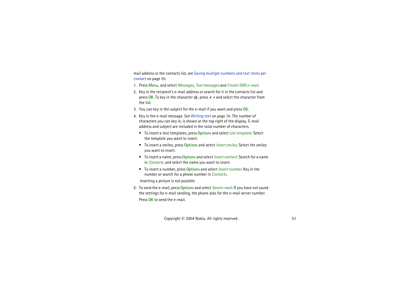 Nokia 3120  EN User Manual | Page 51 / 129