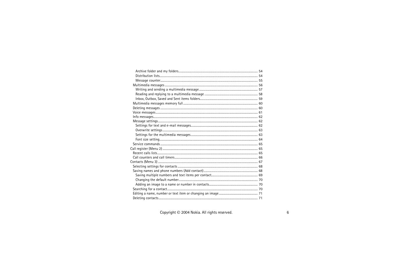 Nokia 3120  EN User Manual | Page 6 / 129
