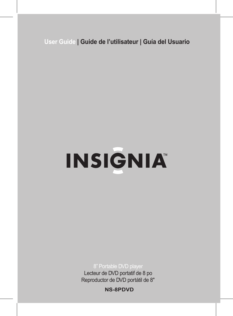 Insignia NS-8PDVD User Manual | 104 pages