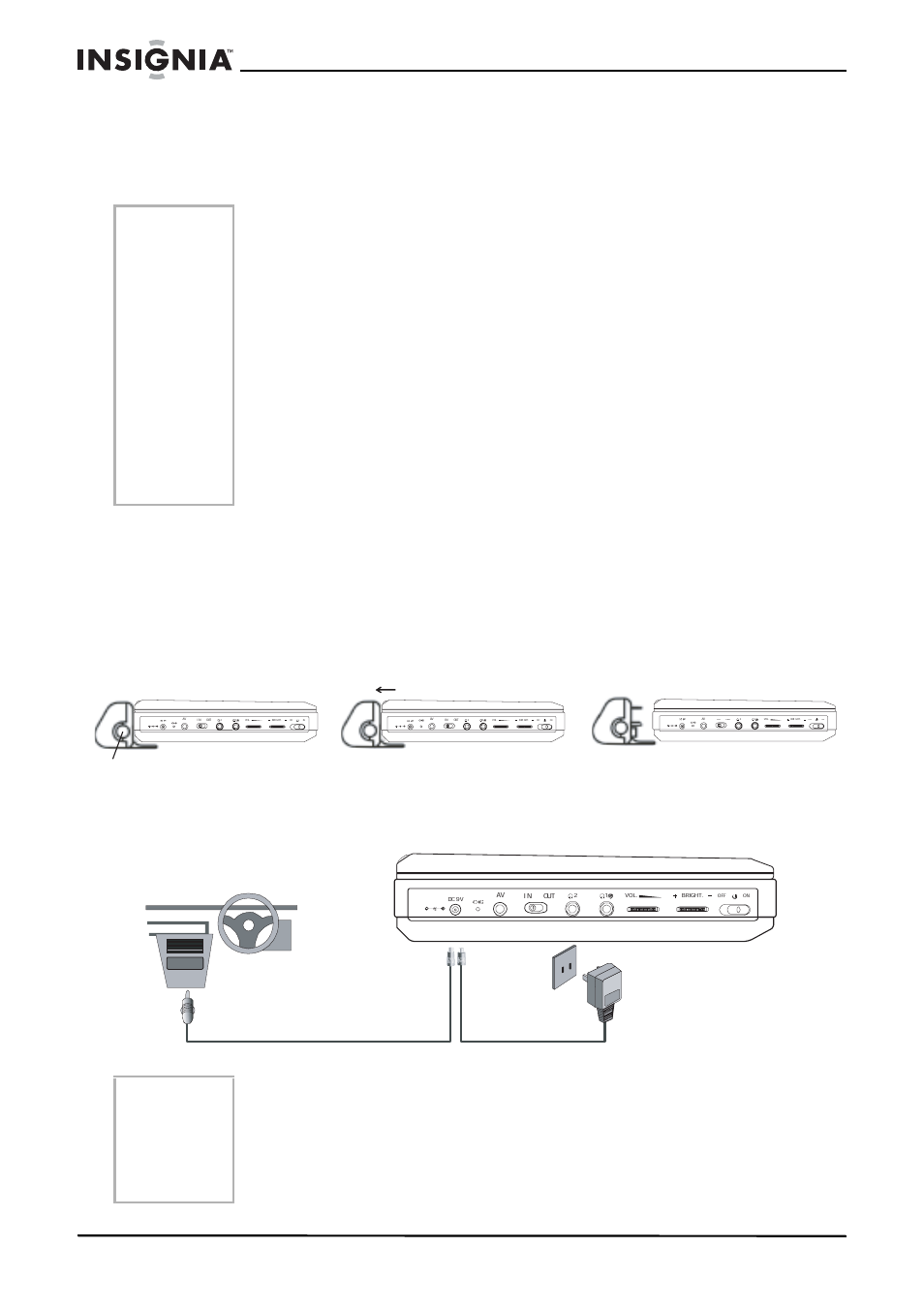Cómo hacer las conexiones, Notas, Nota | Botón | Insignia NS-8PDVD User Manual | Page 79 / 104