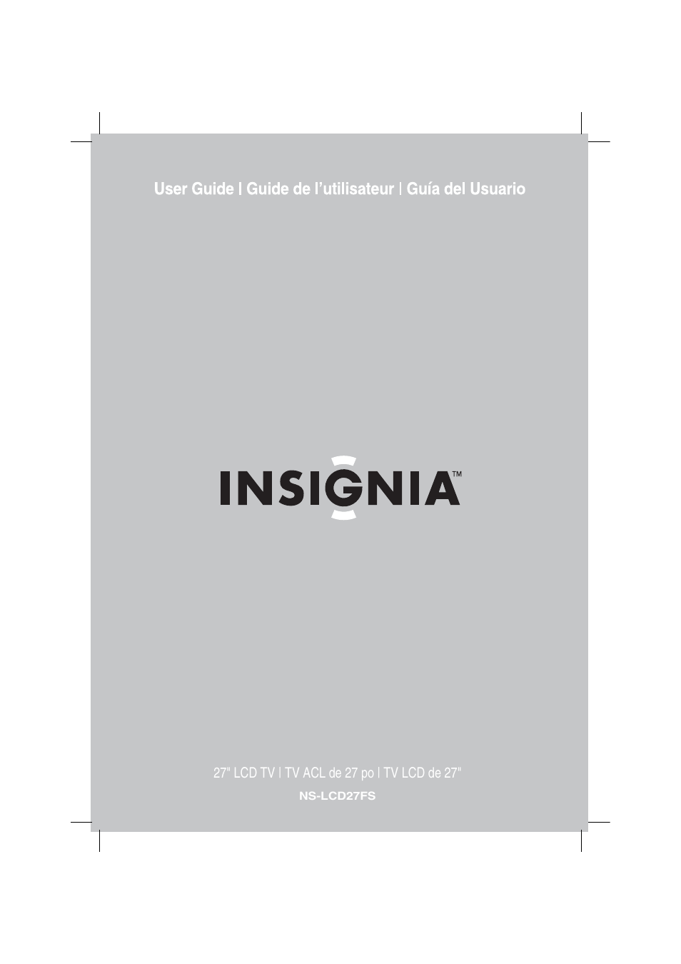 Insignia NS-LCD27FS User Manual | 74 pages