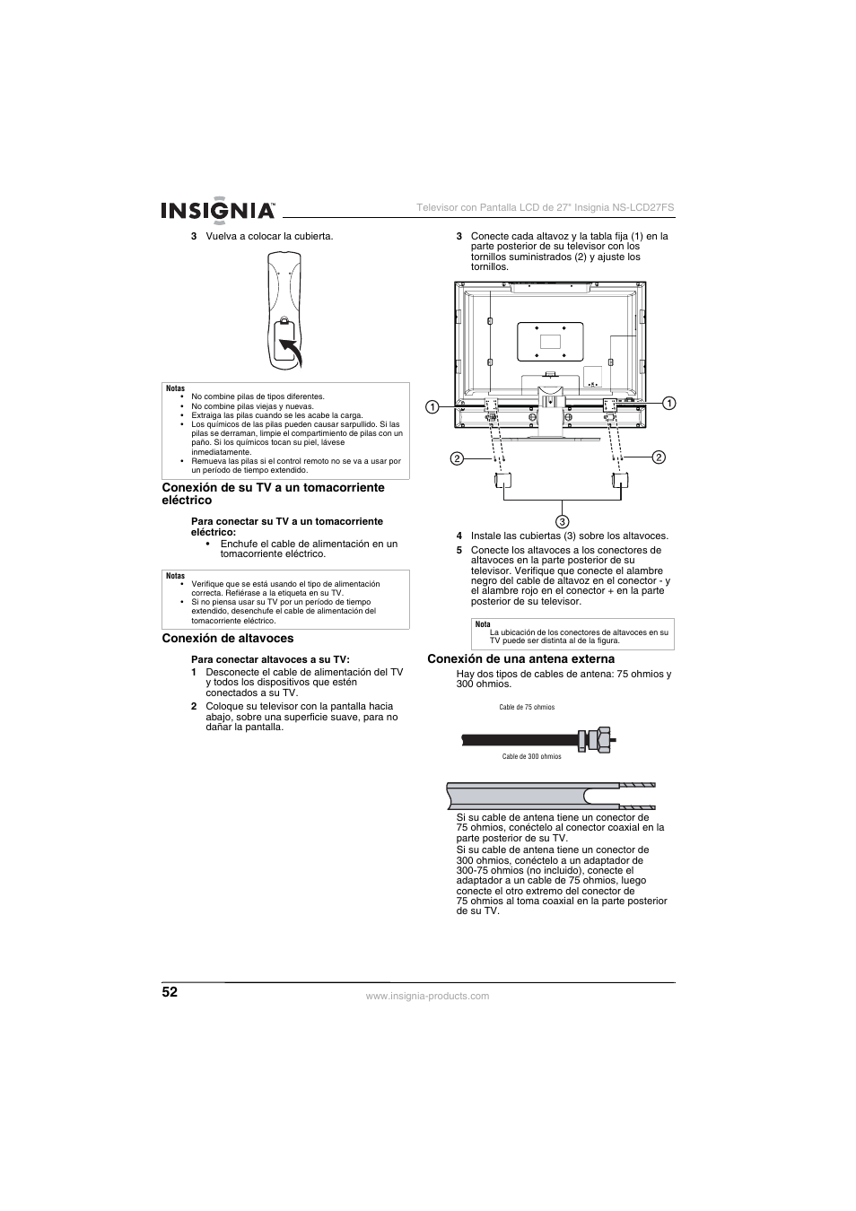 Insignia NS-LCD27FS User Manual | Page 52 / 74