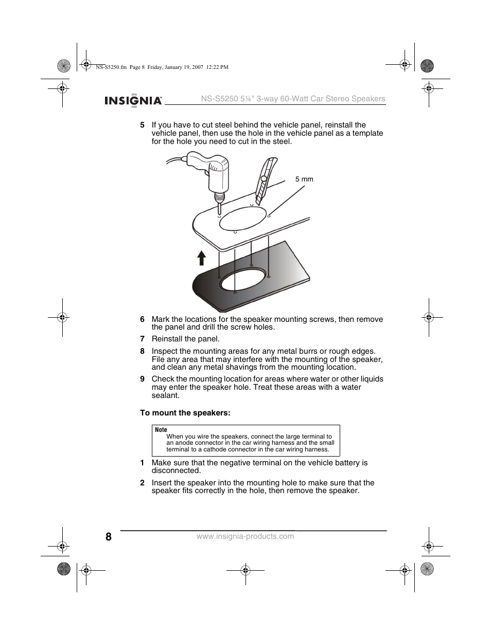 Insignia NS-S5250 User Manual | Page 8 / 40