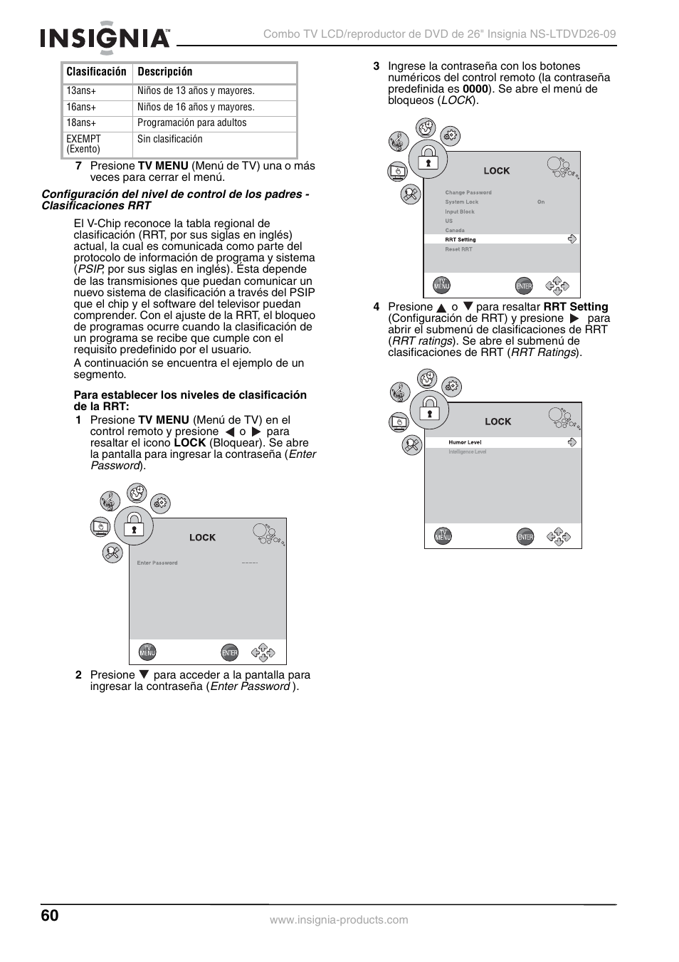 A 60 | Insignia NS-LTDVD26-09 User Manual | Page 60 / 76