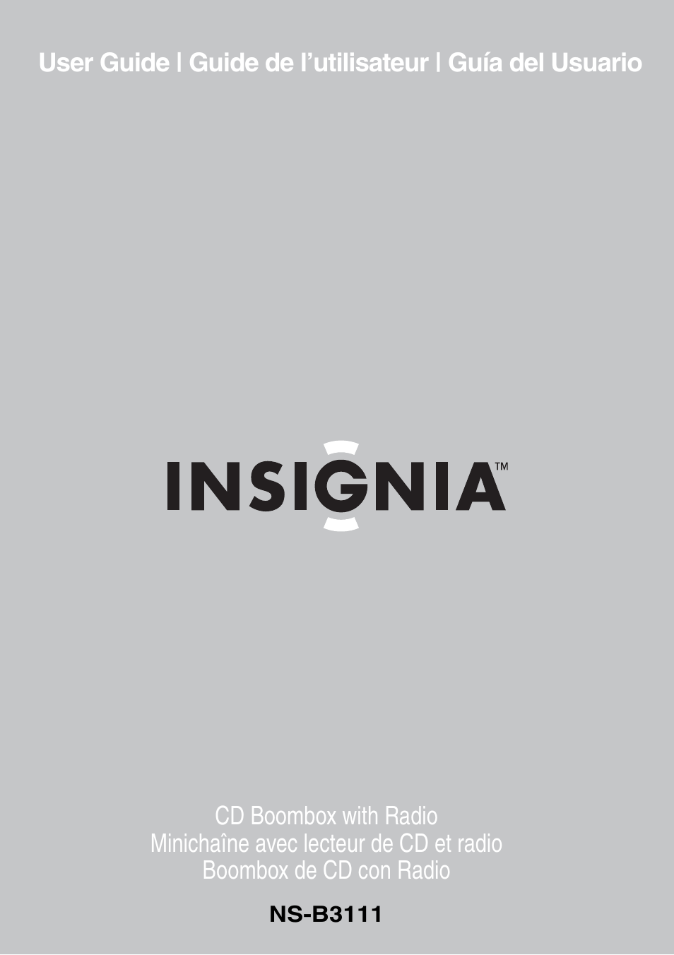 Insignia NS-B3111 User Manual | 56 pages