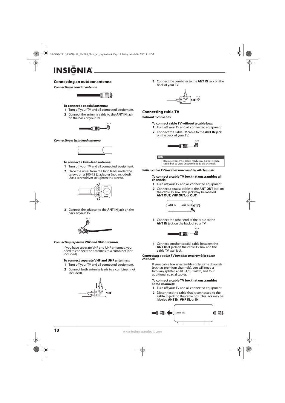Insignia NS-P42Q10A User Manual | Page 14 / 52