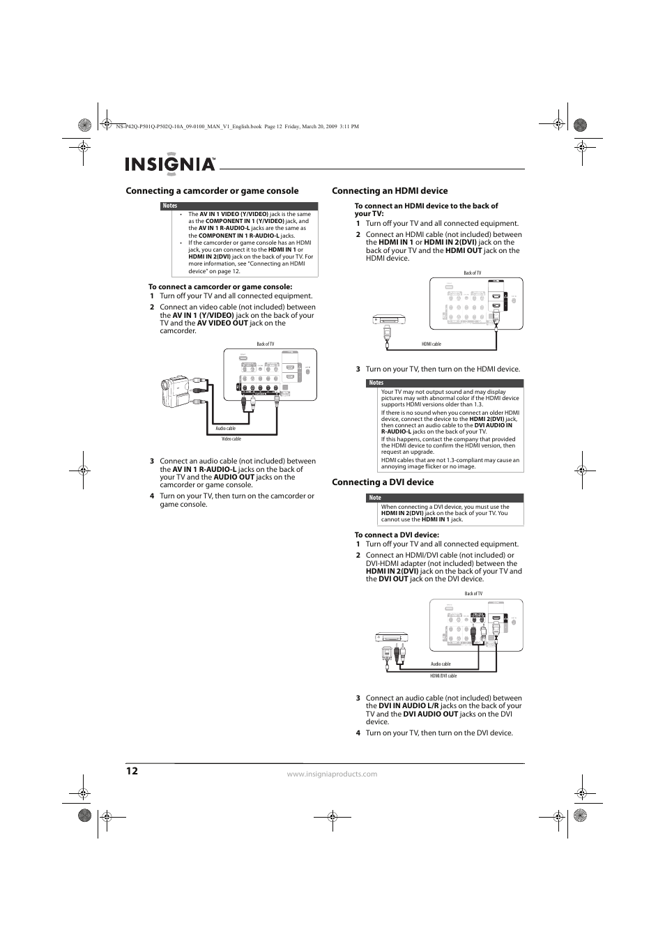 Insignia NS-P42Q10A User Manual | Page 16 / 52