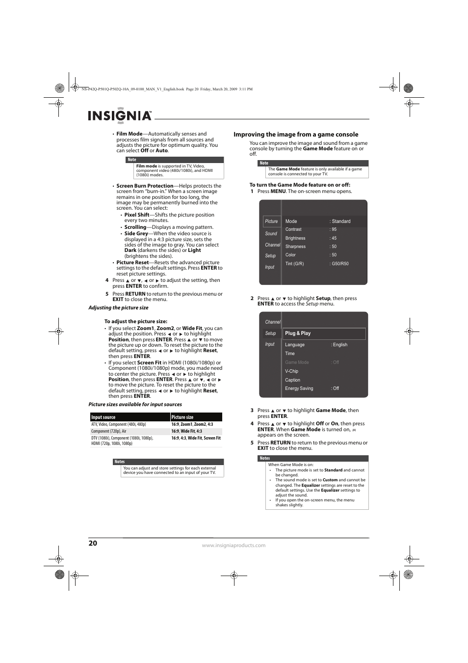 Insignia NS-P42Q10A User Manual | Page 24 / 52