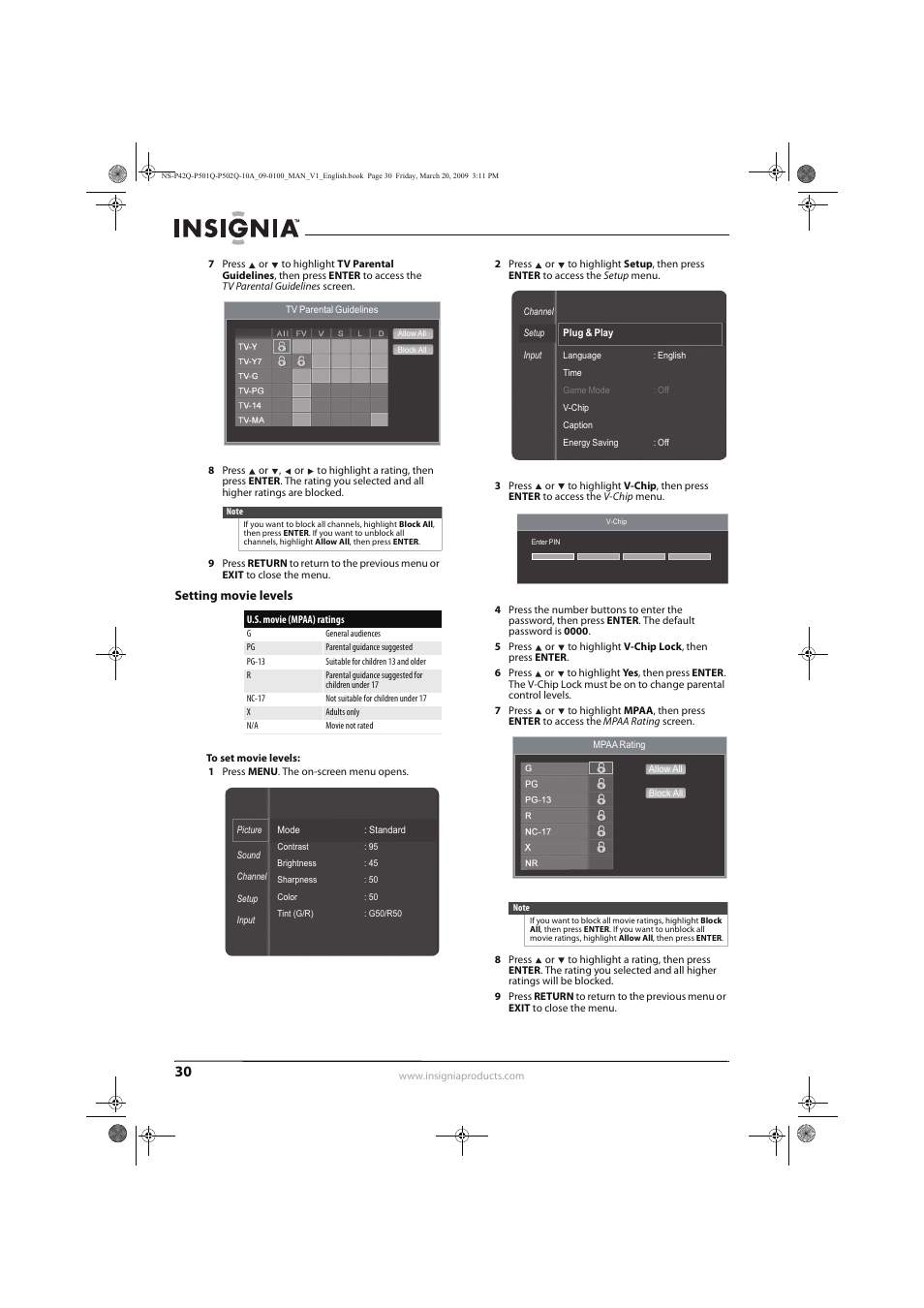 Insignia NS-P42Q10A User Manual | Page 34 / 52