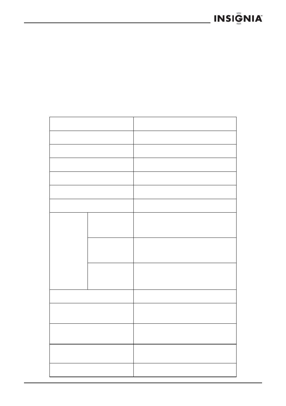 Caractéristiques | Insignia IS-PD7BL User Manual | Page 100 / 156
