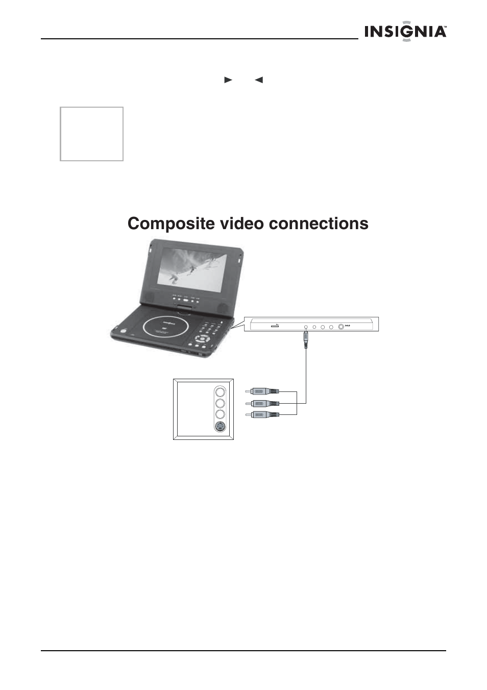 Composite video connections, Configuración avanzada, Cómo hacer conexiones opcionales | Insignia IS-PD7BL User Manual | Page 122 / 156