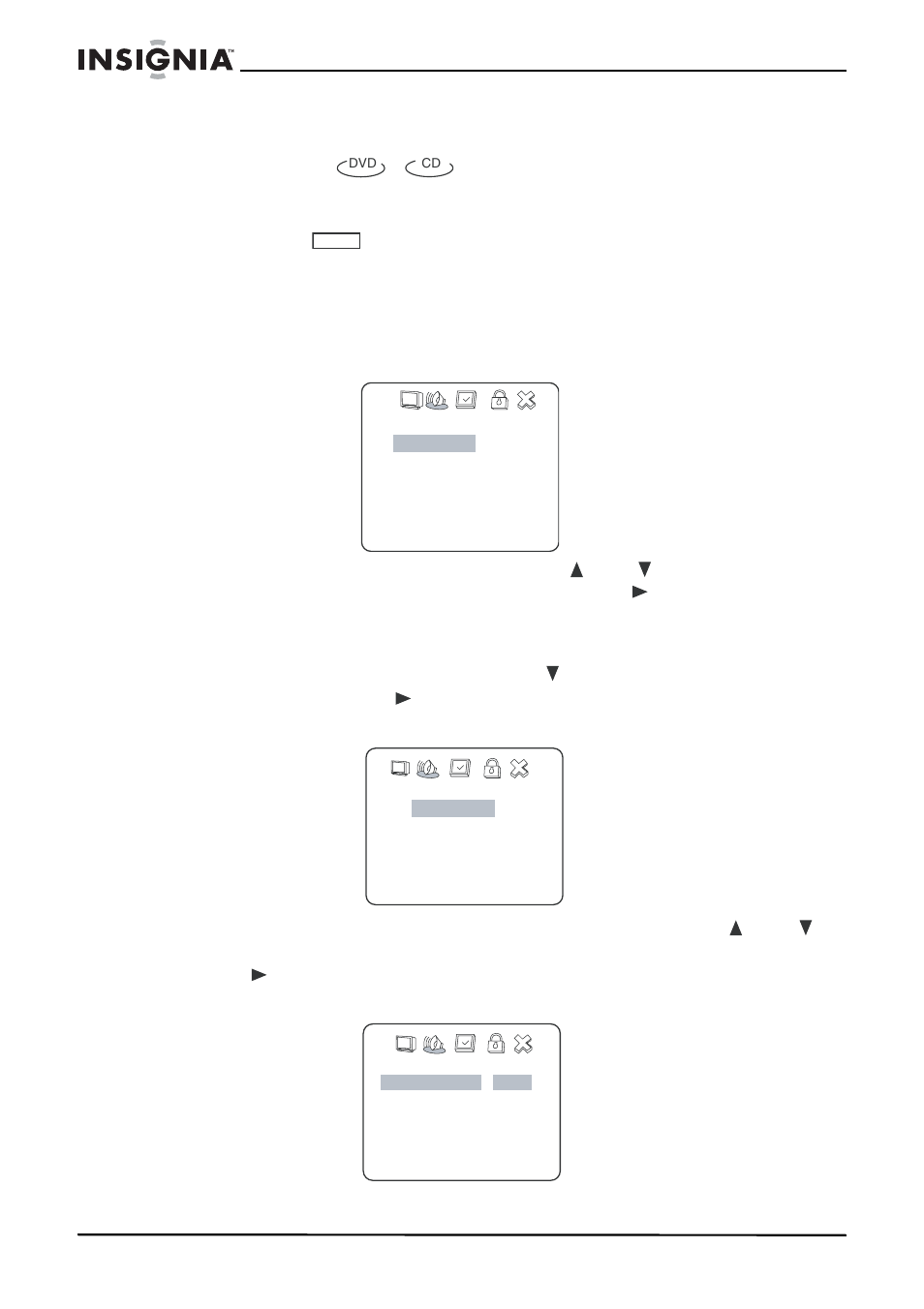 Uso de las opciones de configuración avanzada, Main menu, Exit setup | Audio setup page, Dolby digital setup | Insignia IS-PD7BL User Manual | Page 125 / 156