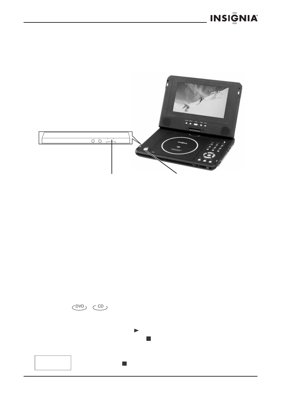Basic operation, Power on/off open, Playing video and audio discs | Insignia IS-PD7BL User Manual | Page 18 / 156
