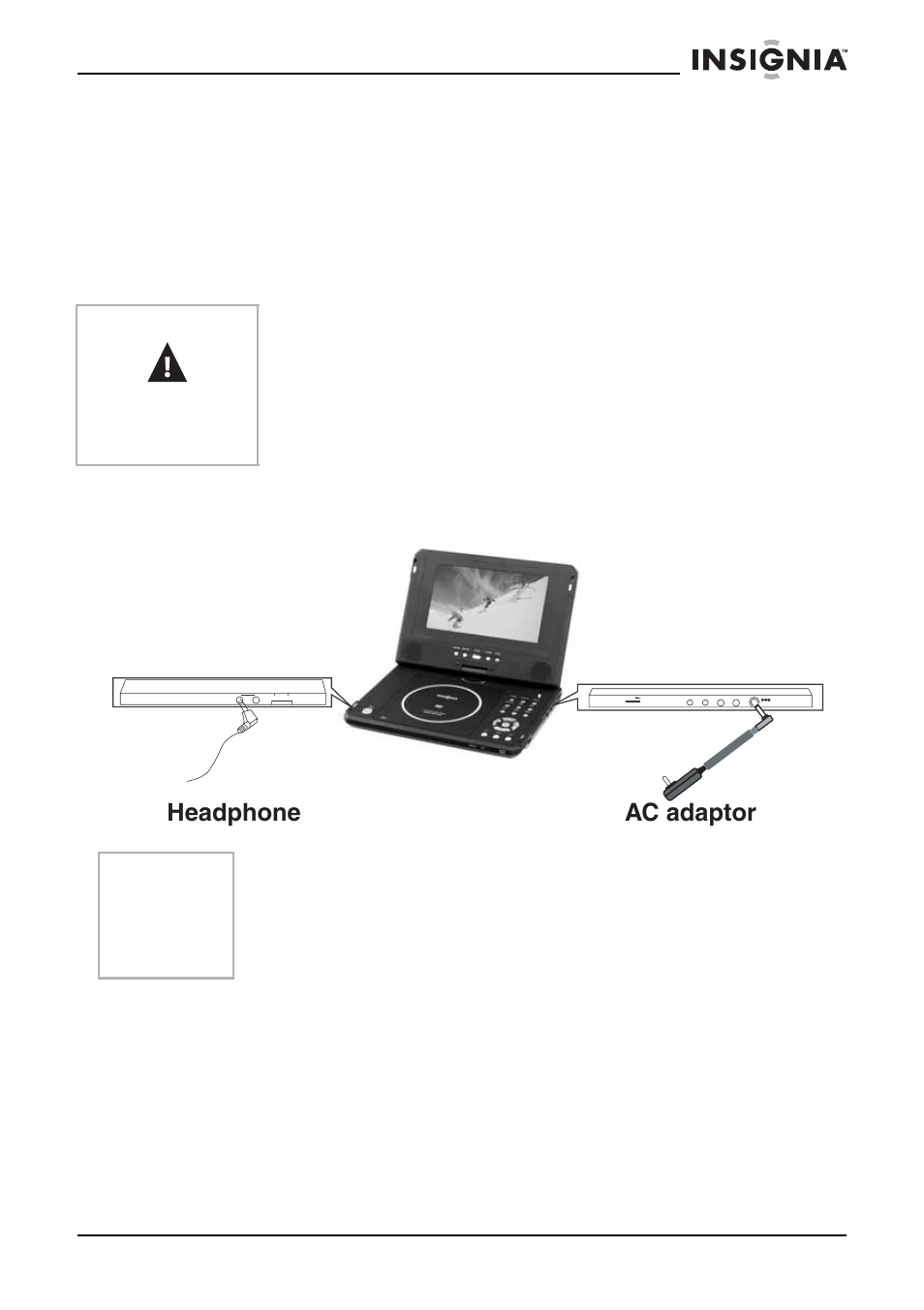 Ac adaptor headphone, Connexions, Remarque | Insignia IS-PD7BL User Manual | Page 66 / 156