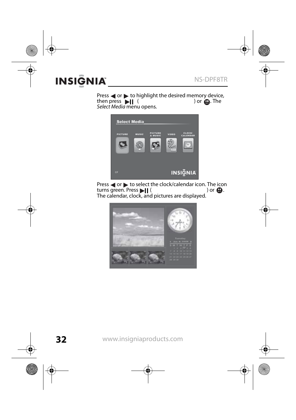 Insignia NS-DPF8TR User Manual | Page 32 / 52