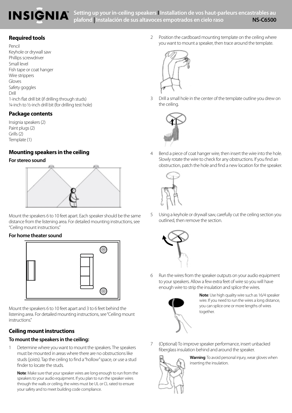 Insignia NS-C6500 User Manual | 8 pages