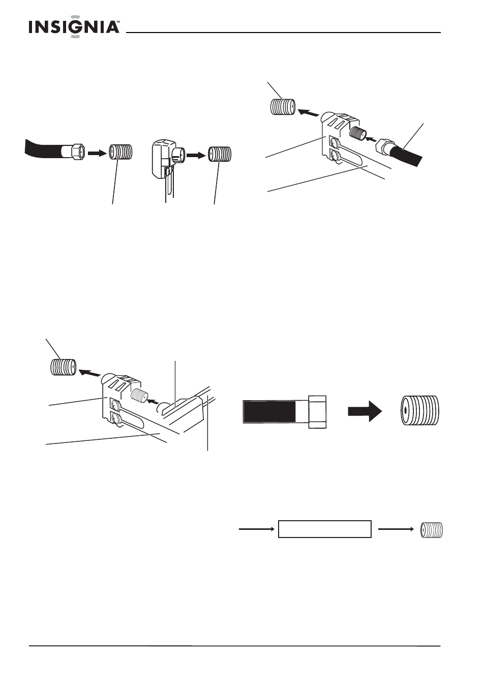 Conexión a una antena, Conexión a televisión por cable | Insignia NS-FTV27 User Manual | Page 51 / 72