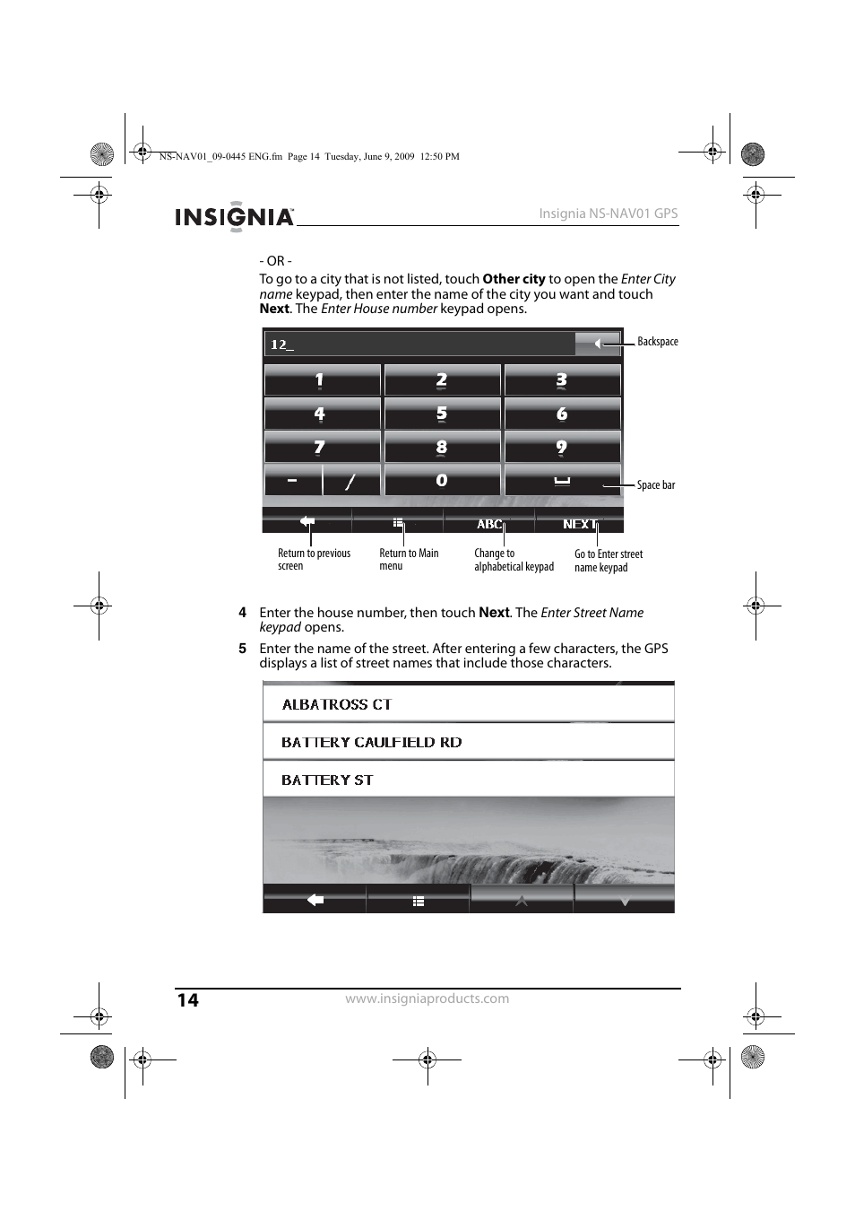 Insignia NS-NAV01 User Manual | Page 14 / 45