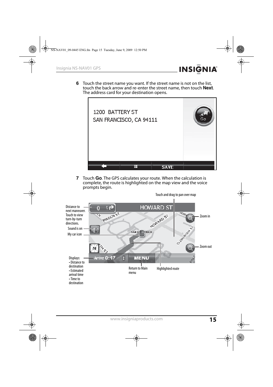 Insignia NS-NAV01 User Manual | Page 15 / 45