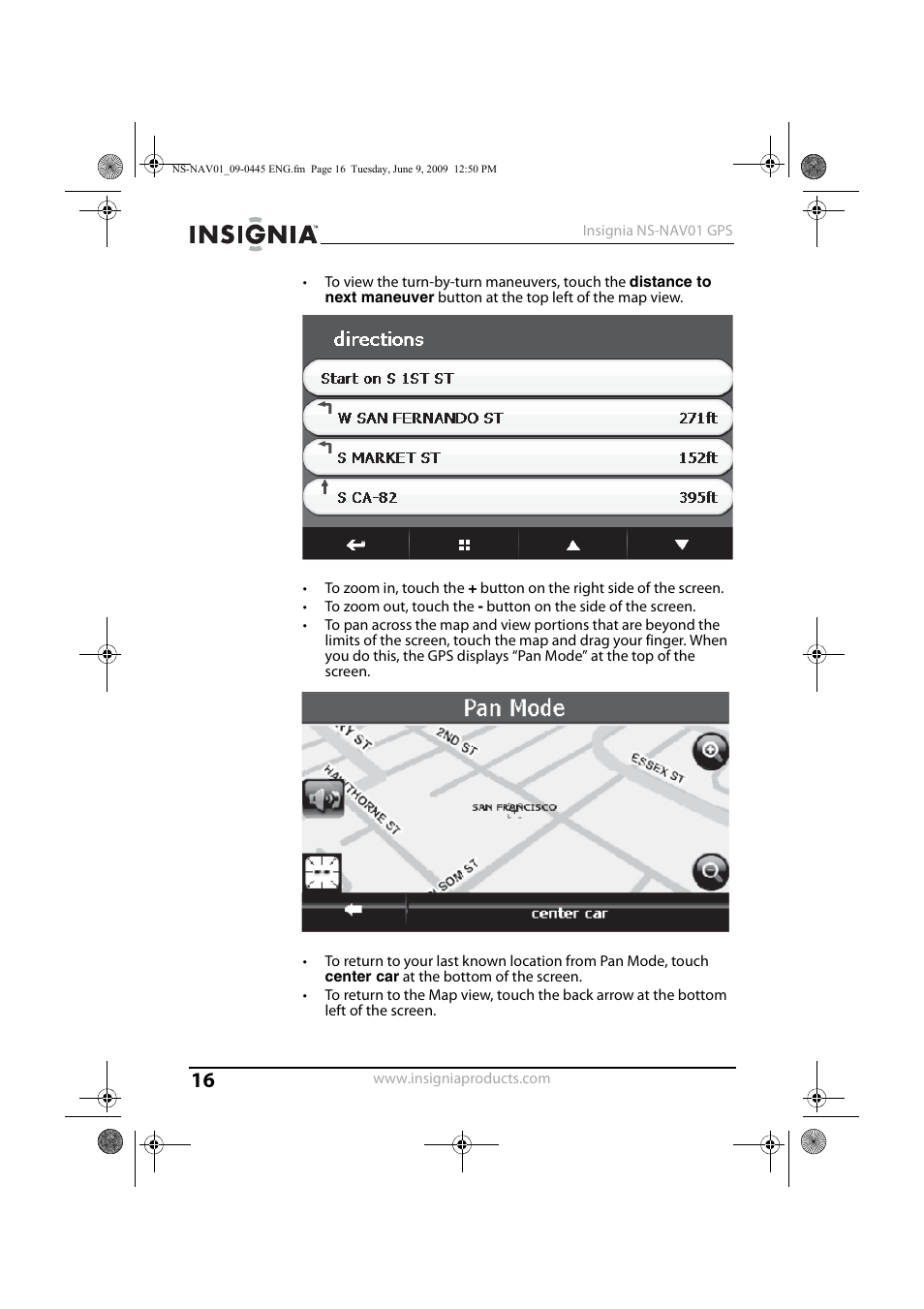 Insignia NS-NAV01 User Manual | Page 16 / 45