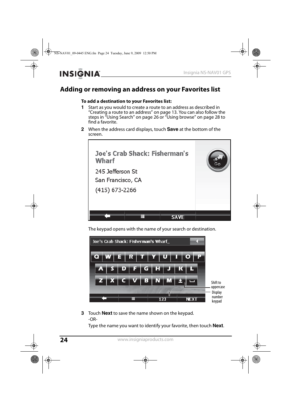 Insignia NS-NAV01 User Manual | Page 24 / 45