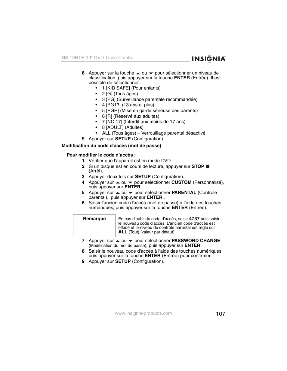 Insignia NS-19RTR User Manual | Page 108 / 190