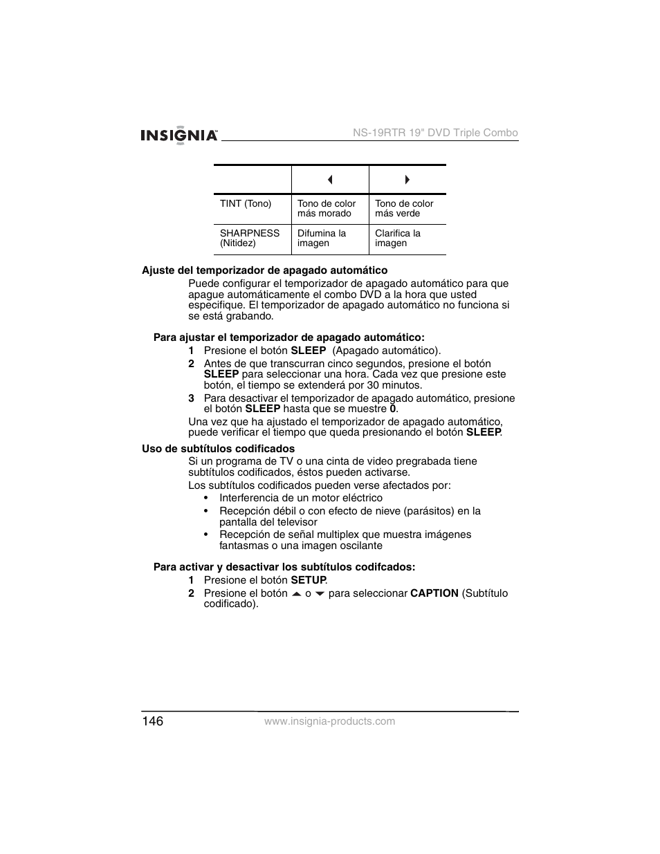 Insignia NS-19RTR User Manual | Page 147 / 190