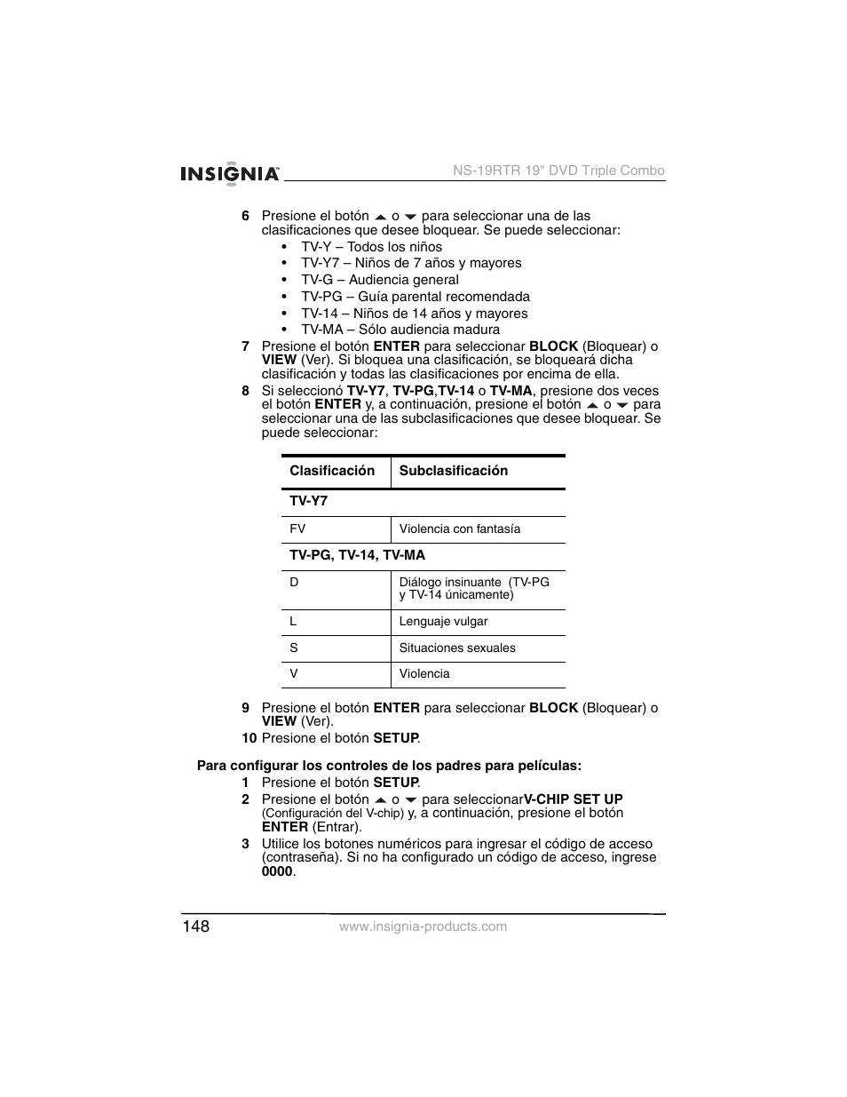 Insignia NS-19RTR User Manual | Page 149 / 190