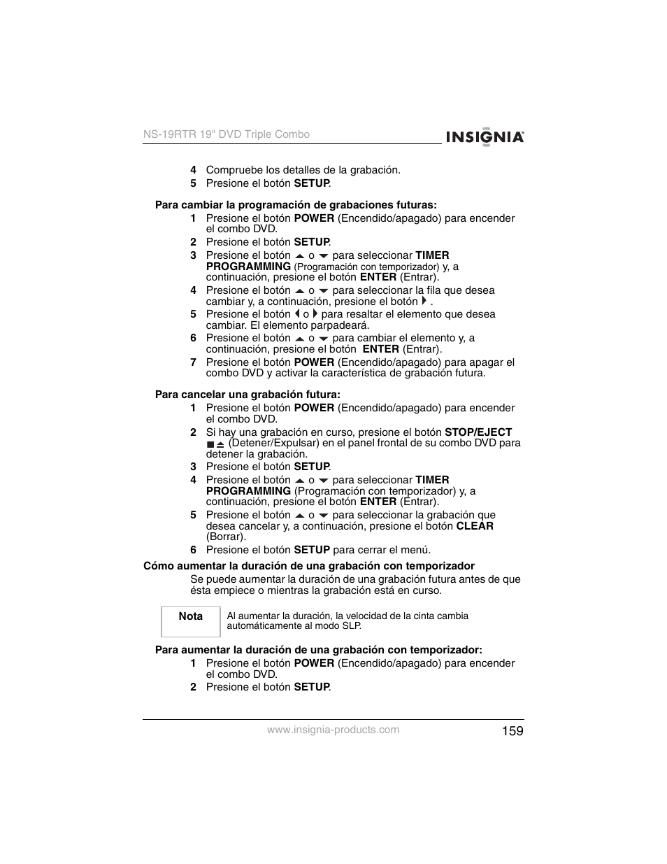 Insignia NS-19RTR User Manual | Page 160 / 190