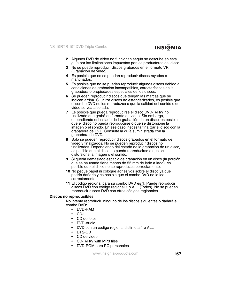 Insignia NS-19RTR User Manual | Page 164 / 190
