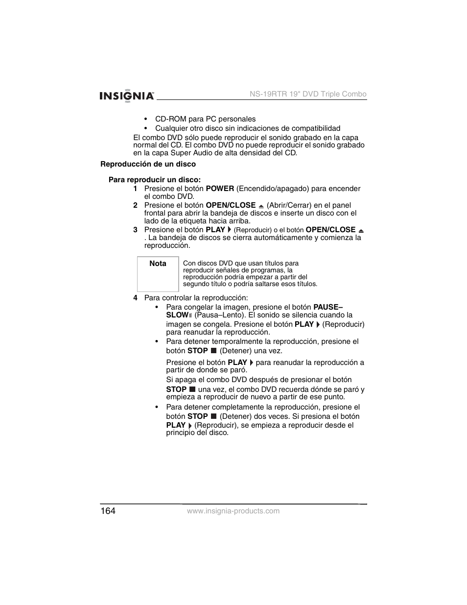 Insignia NS-19RTR User Manual | Page 165 / 190